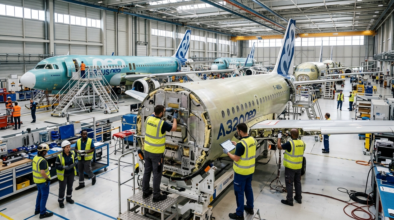 Chaîne d'assemblage d'avions monocouloirs