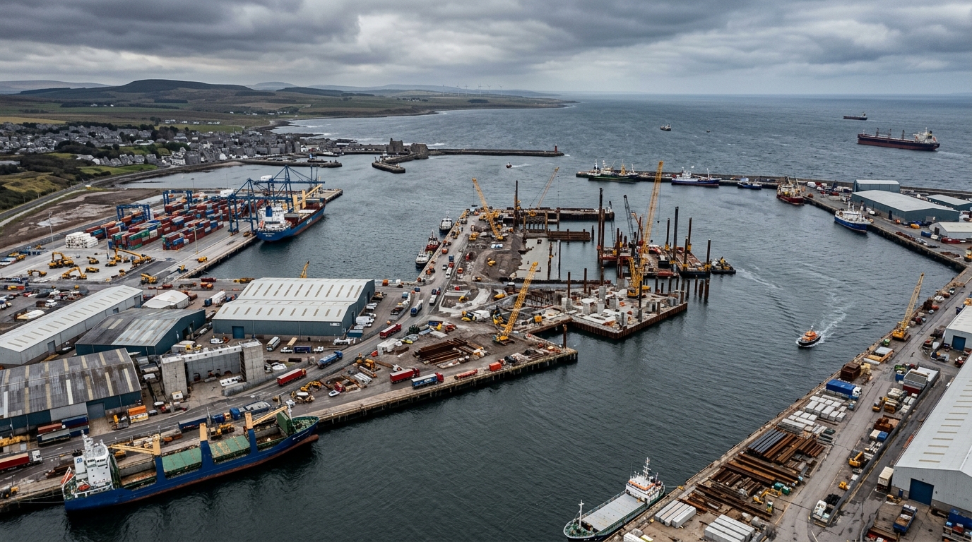 Chantier portuaire écossais