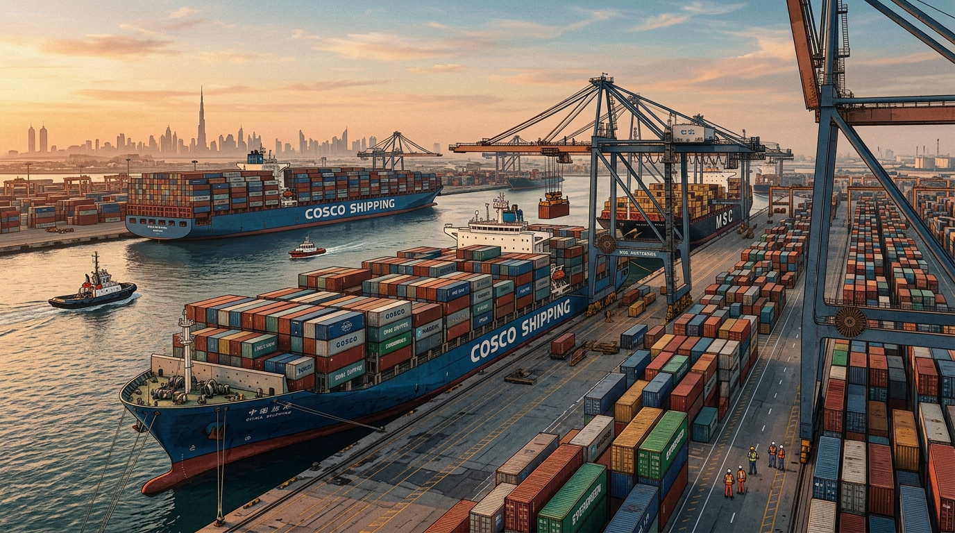 Port de Jebel Ali à Dubaï