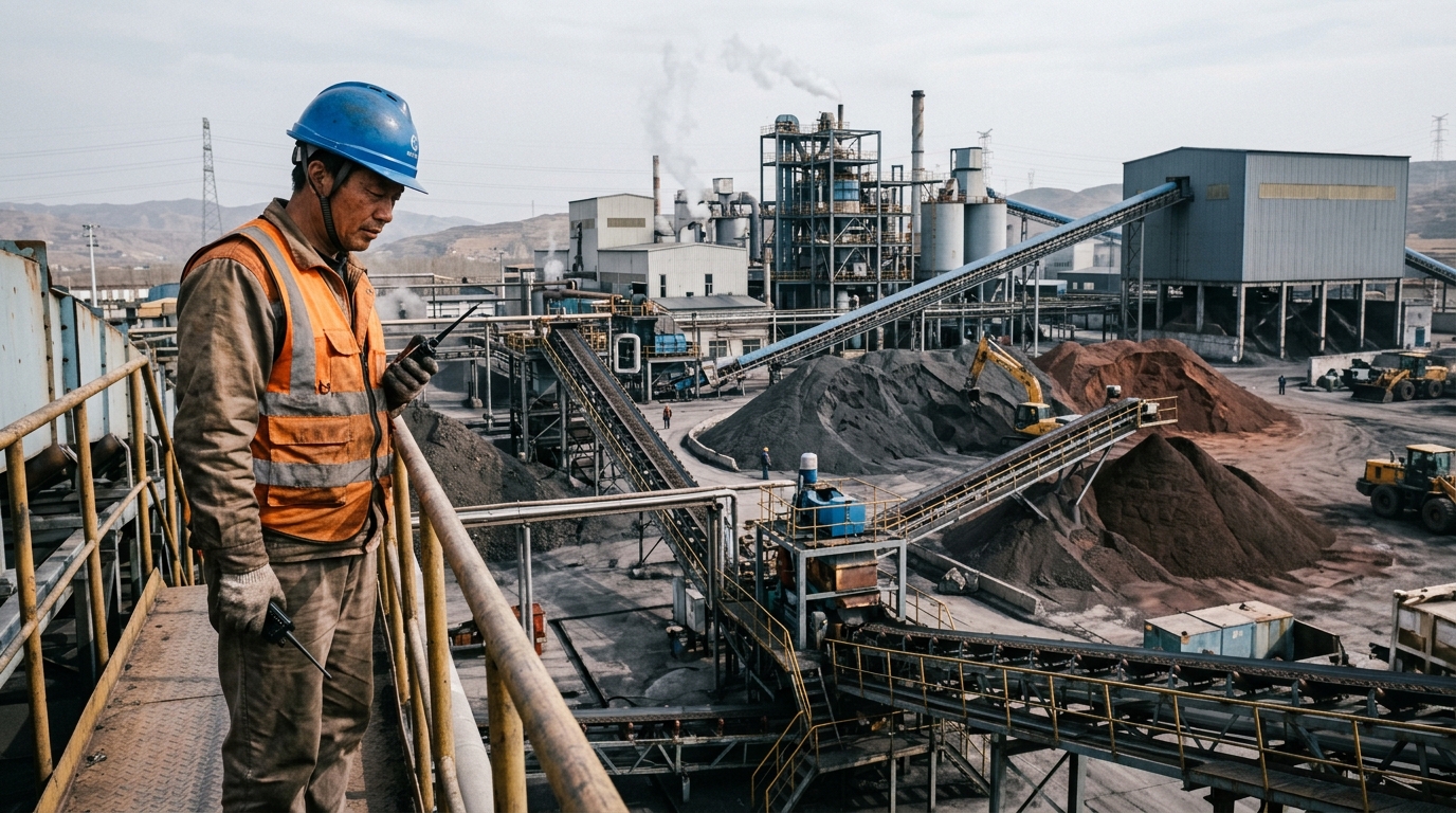 Site de traitement de terres rares en Chine