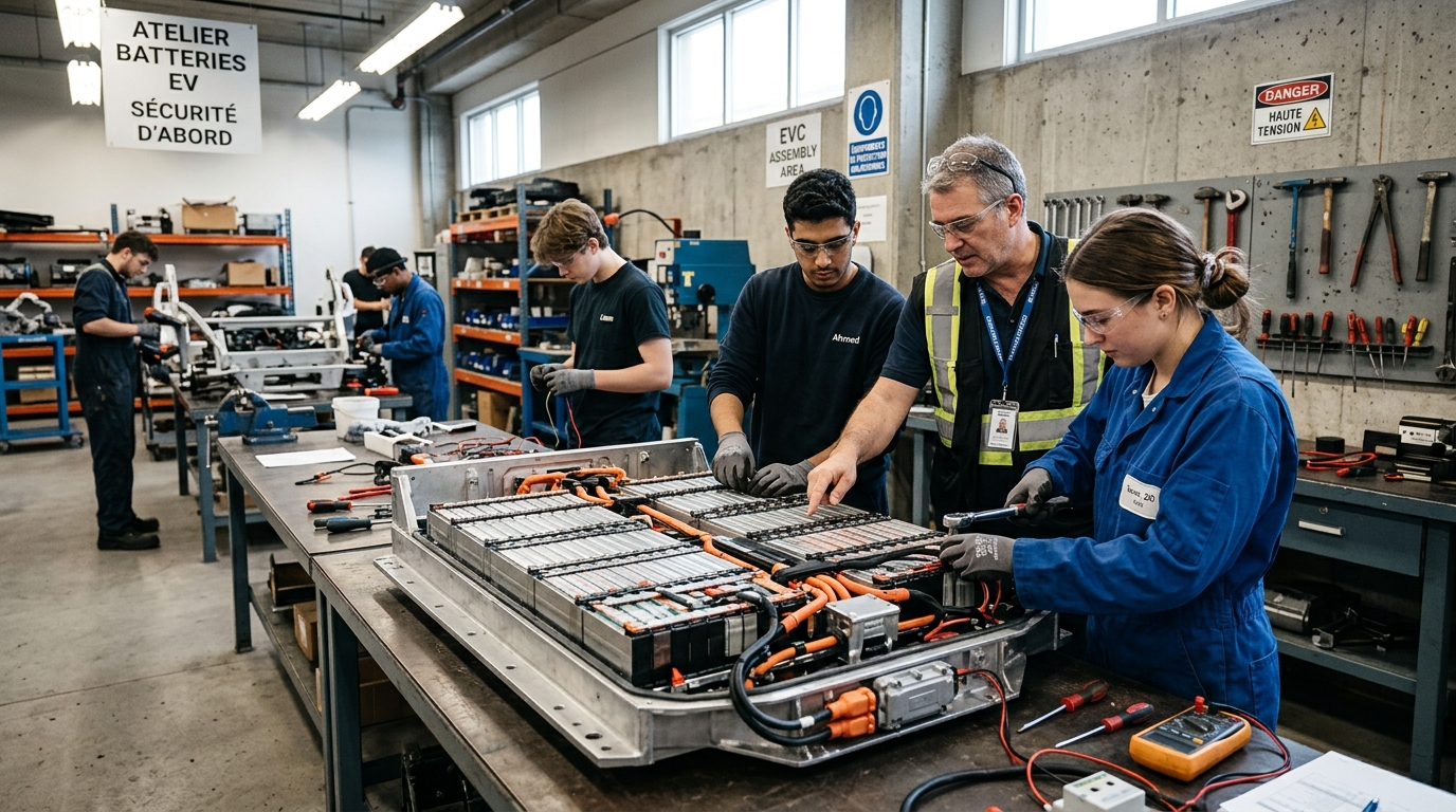 Atelier de formation batterie pour véhicule électrique