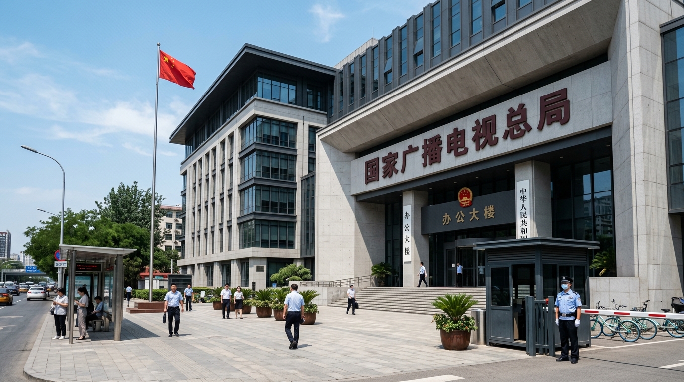 Bâtiment d'un régulateur des médias en Chine