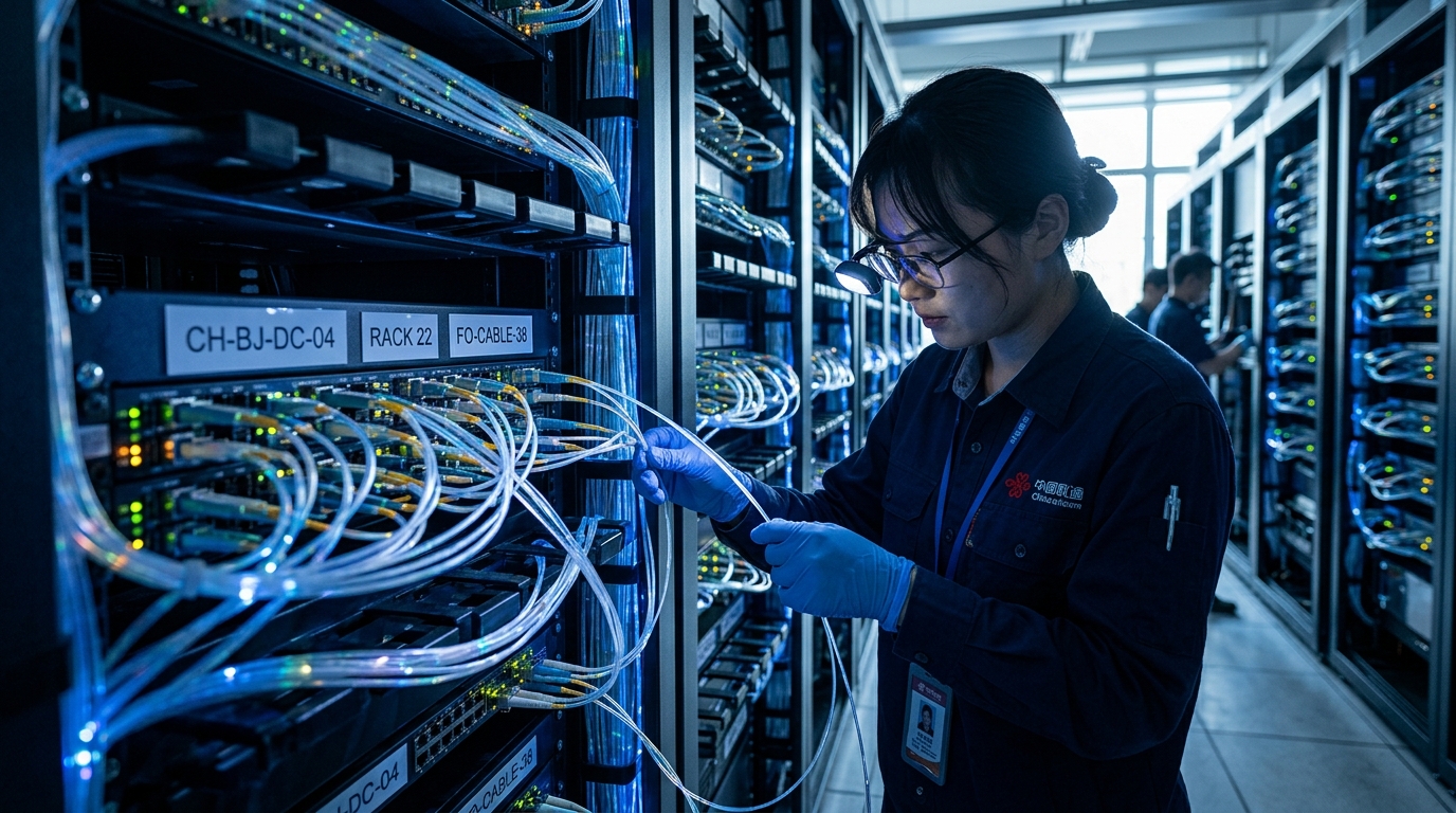 Centre de données avec câbles optiques