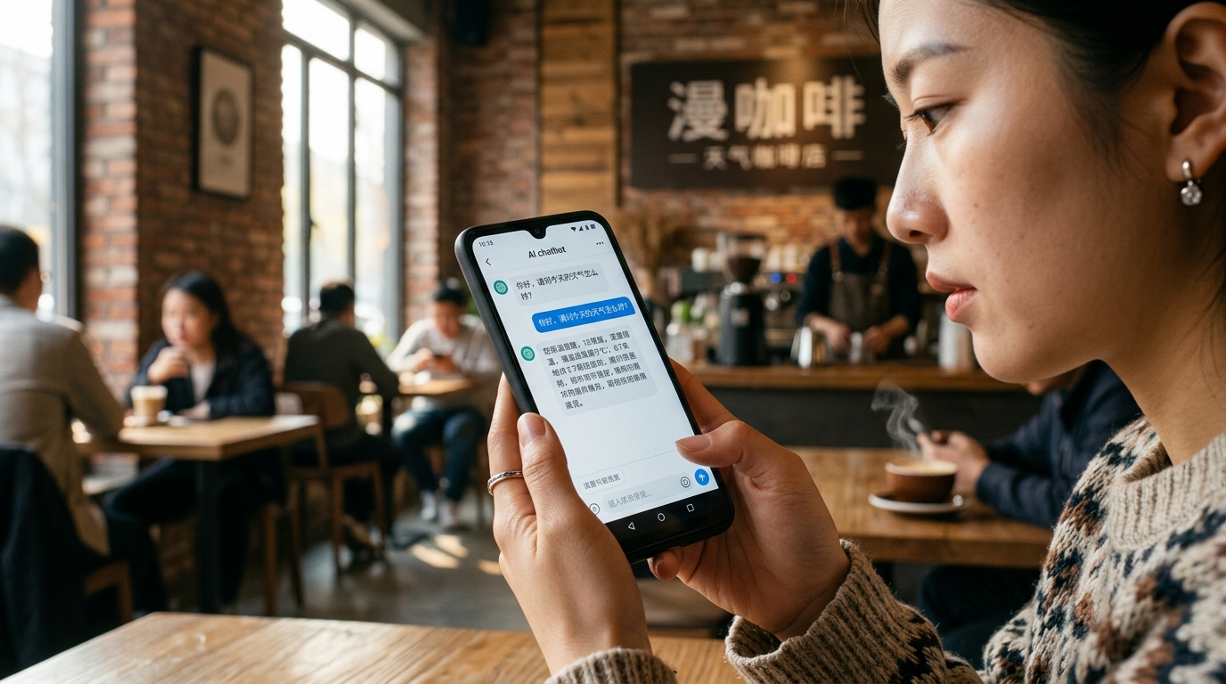 Chatbot IA sur smartphone en chinois