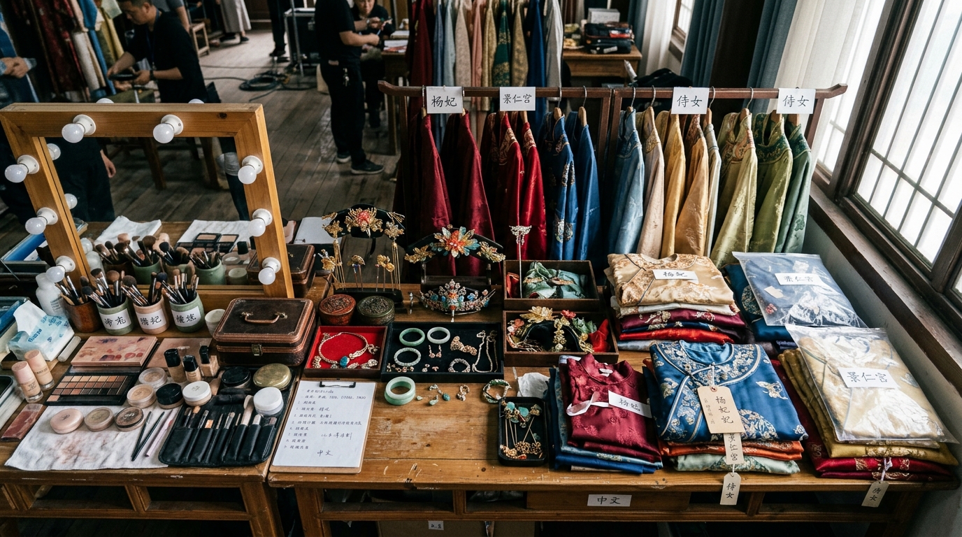 Costumes, accessoires et maquillage de drama historique