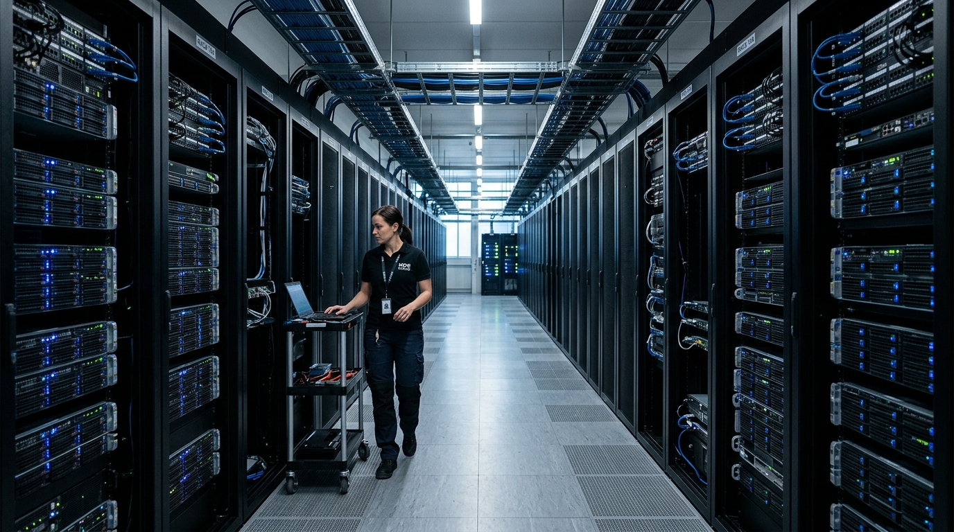 Couloir de centre de données