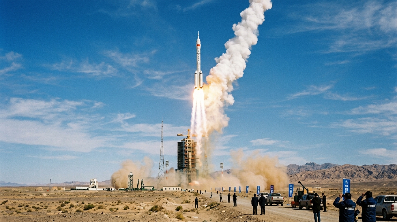 Décollage d'une fusée depuis le nord-ouest de la Chine