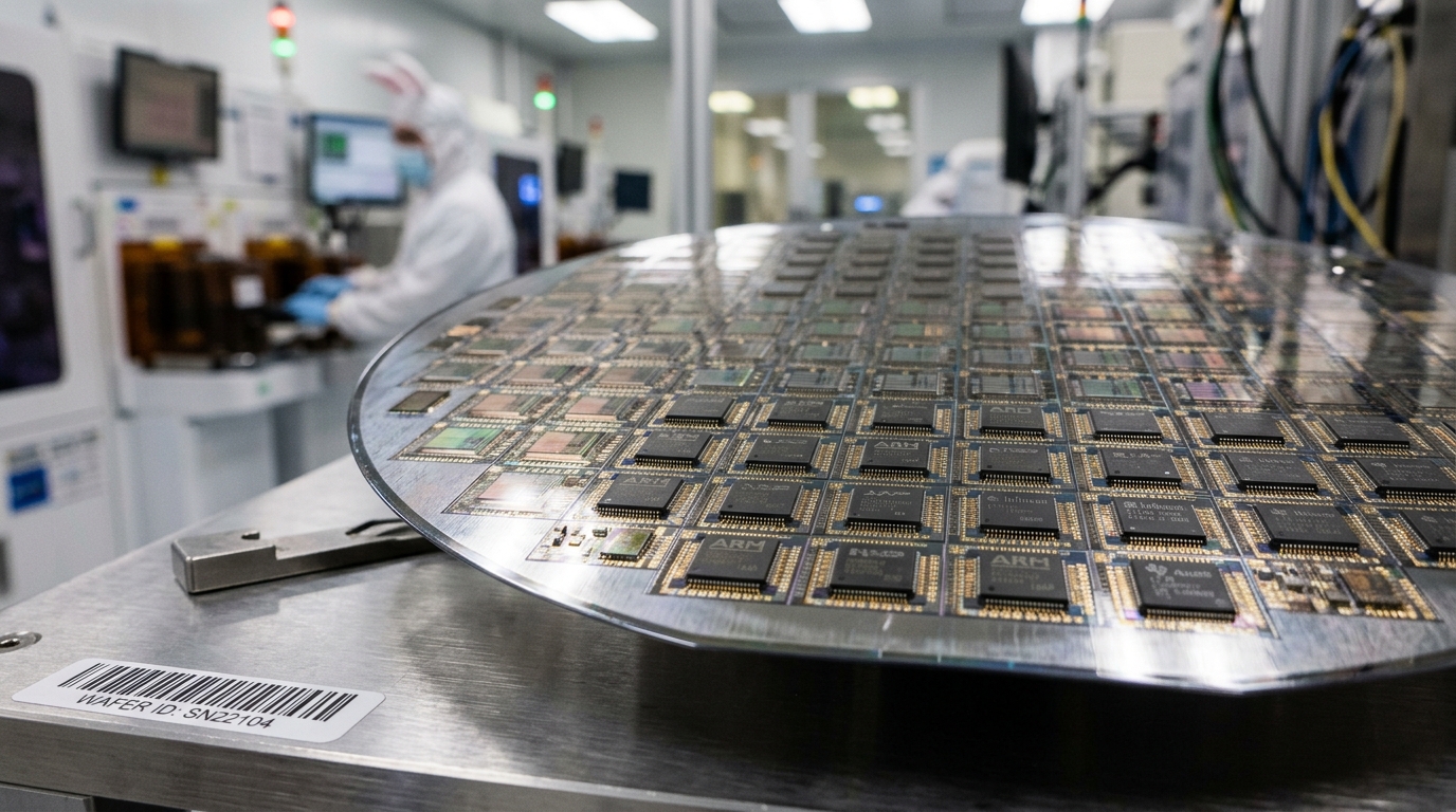 Dés de microcontrôleurs sur tranche de 300 mm