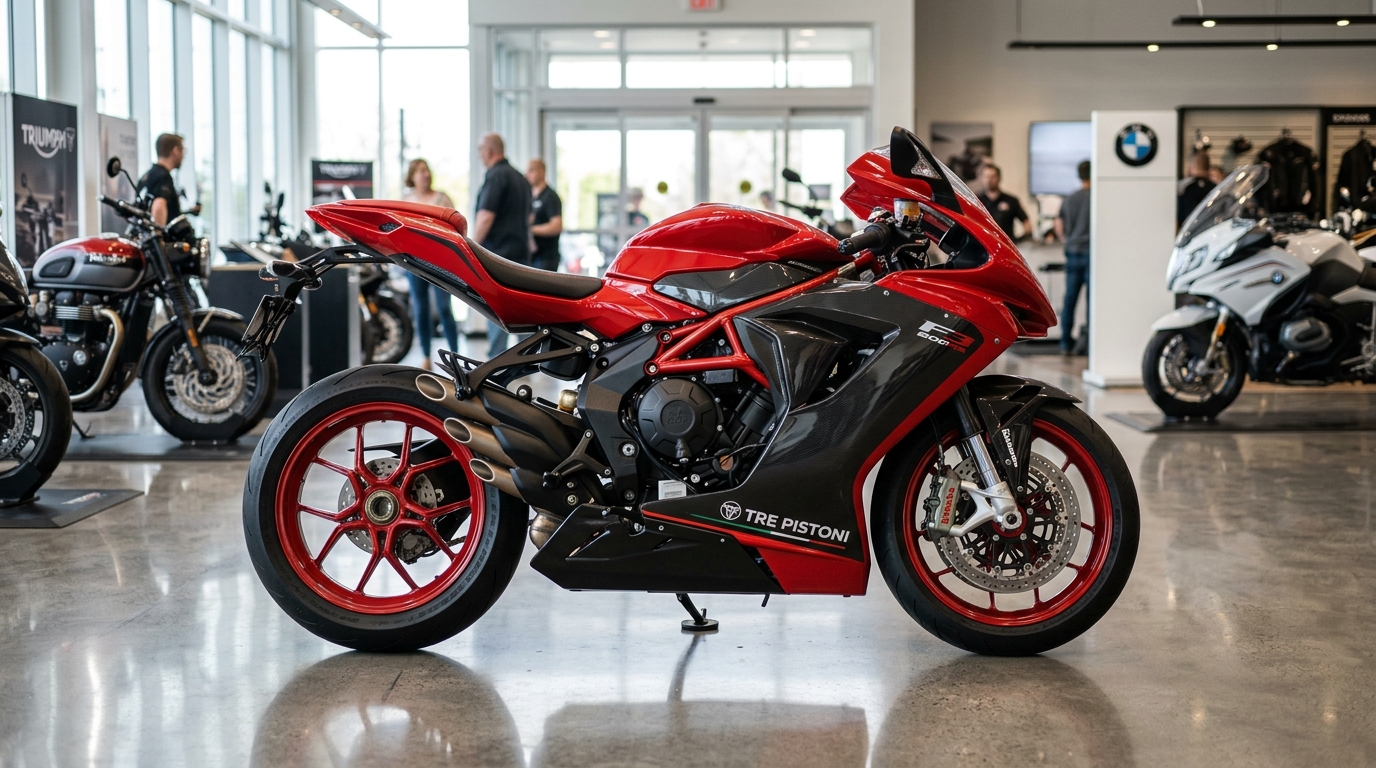 Détail de la 820RR en showroom