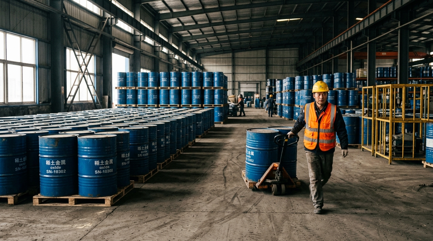 Entrepôt de terres rares en Chine