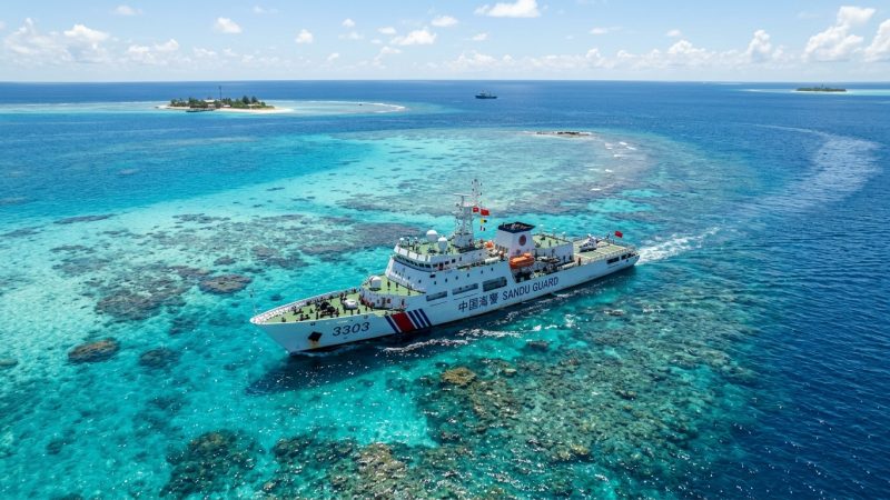 Garde-côtes chinois : à bord du Sandu, patrouilles et entraînements en mer de Chine méridionale