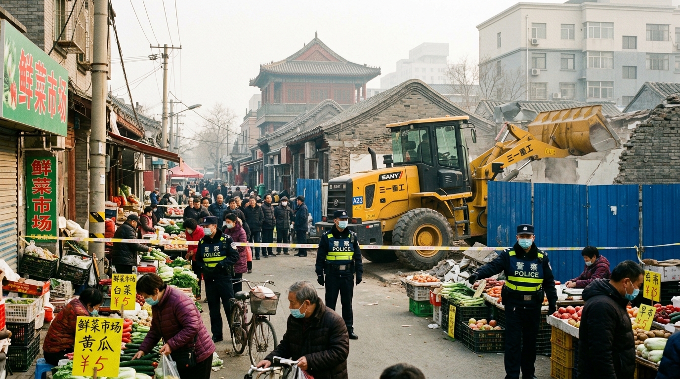 Pékin : une chargeuse percute la foule d&rsquo;un marché – ce que l&rsquo;on sait