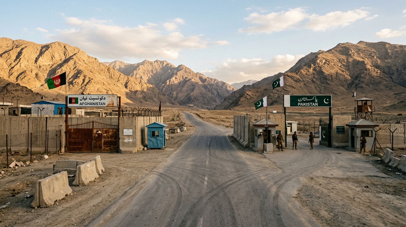 Poste-frontière entre l'Afghanistan et le Pakistan