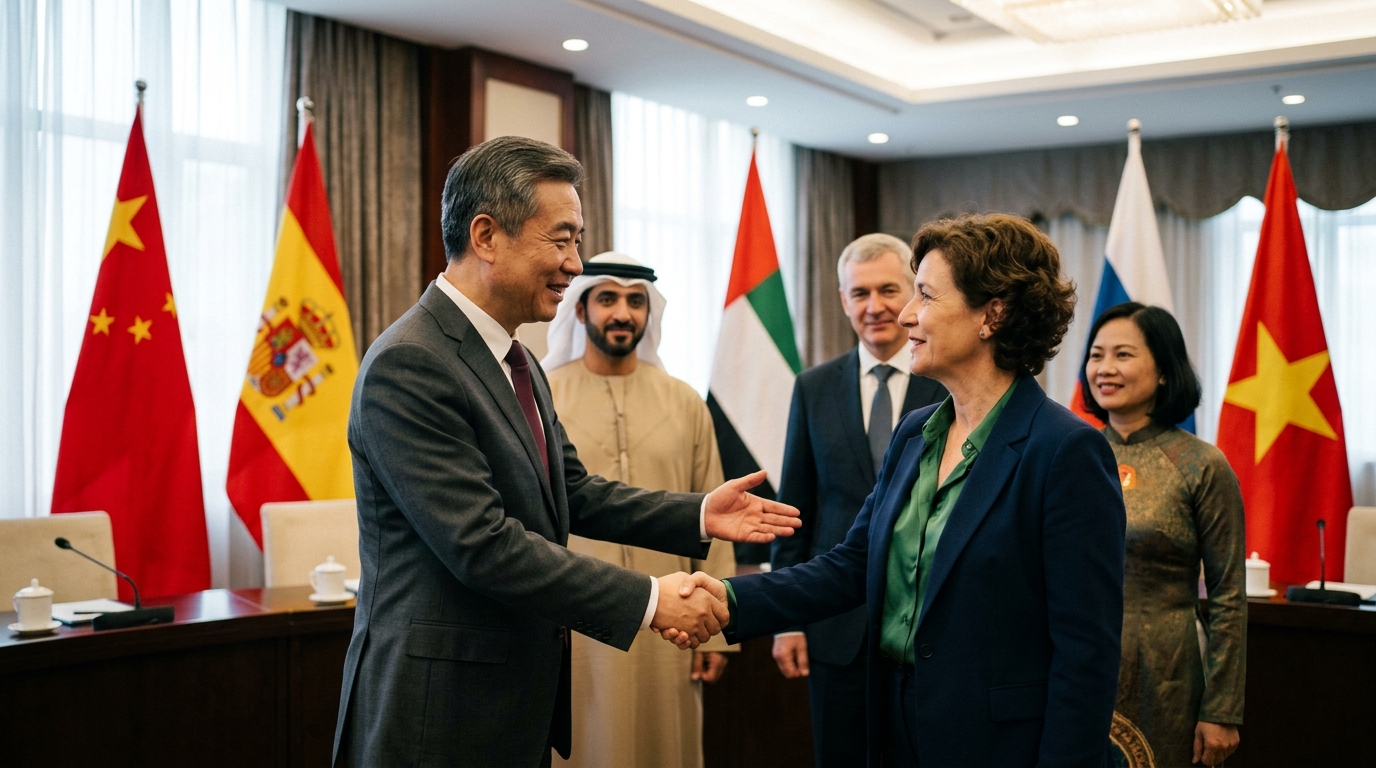 Rencontre diplomatique à Pékin avec des délégations étrangères