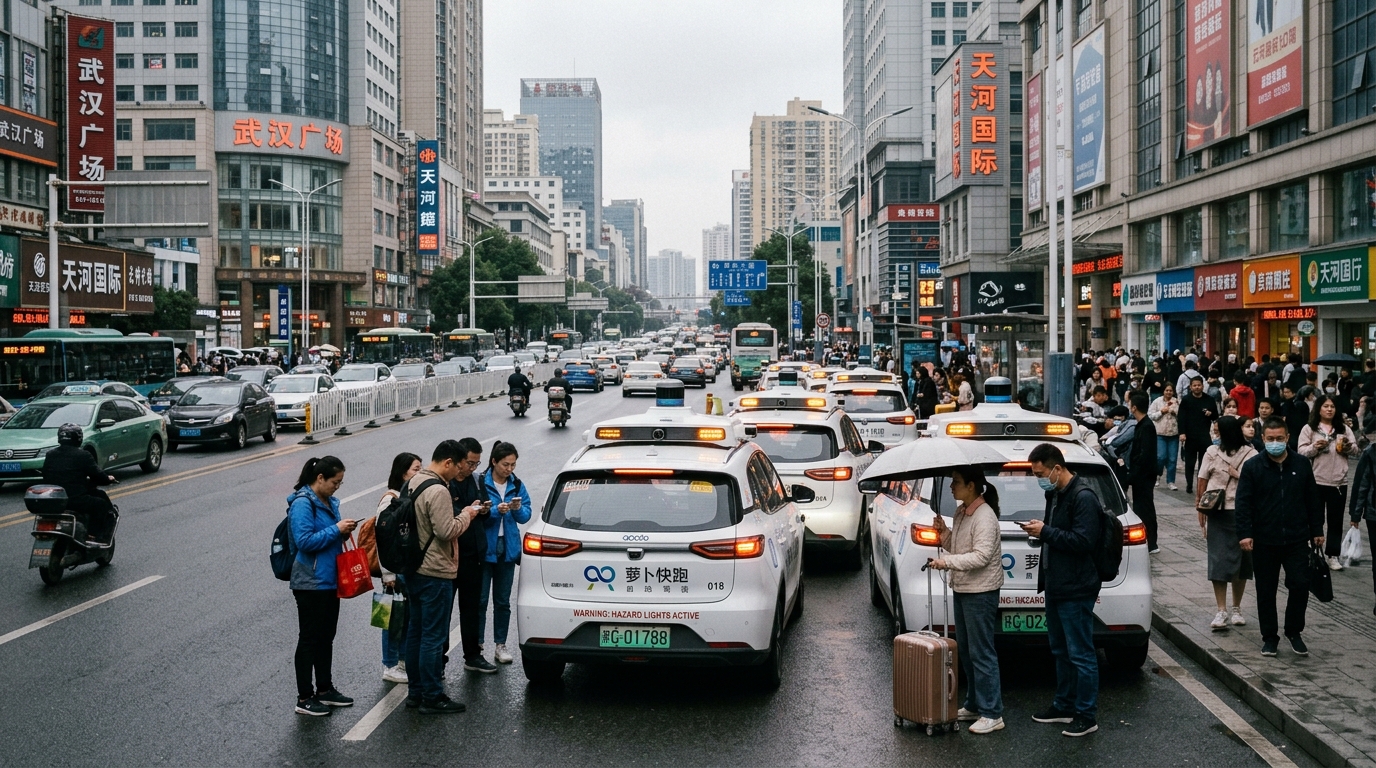 Chine : panne massive de robotaxis à Wuhan, passagers bloqués et trafic paralysé
