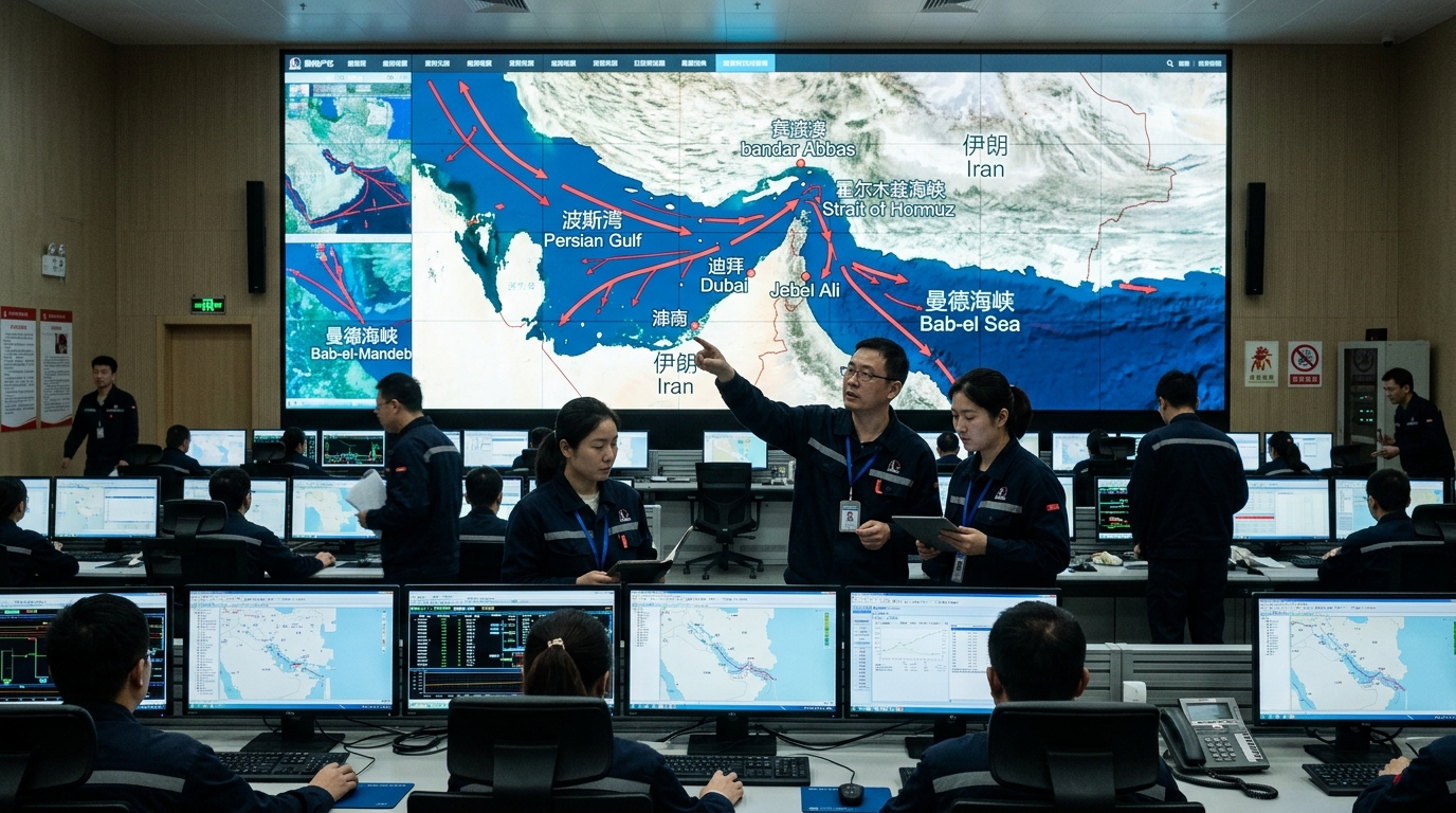 Salle de contrôle d'une raffinerie en Chine