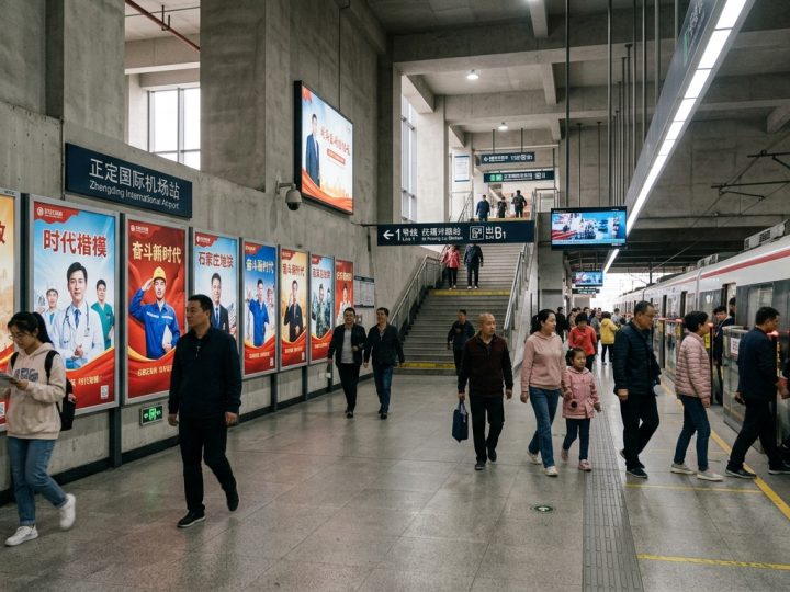 Shijiazhuang : une station de métro à thème rend hommage aux héros et attire les visiteurs