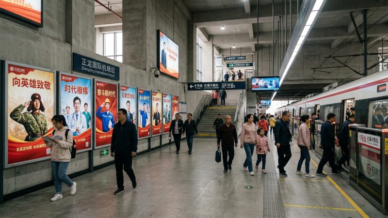 Shijiazhuang : une station de métro à thème rend hommage aux héros et attire les visiteurs