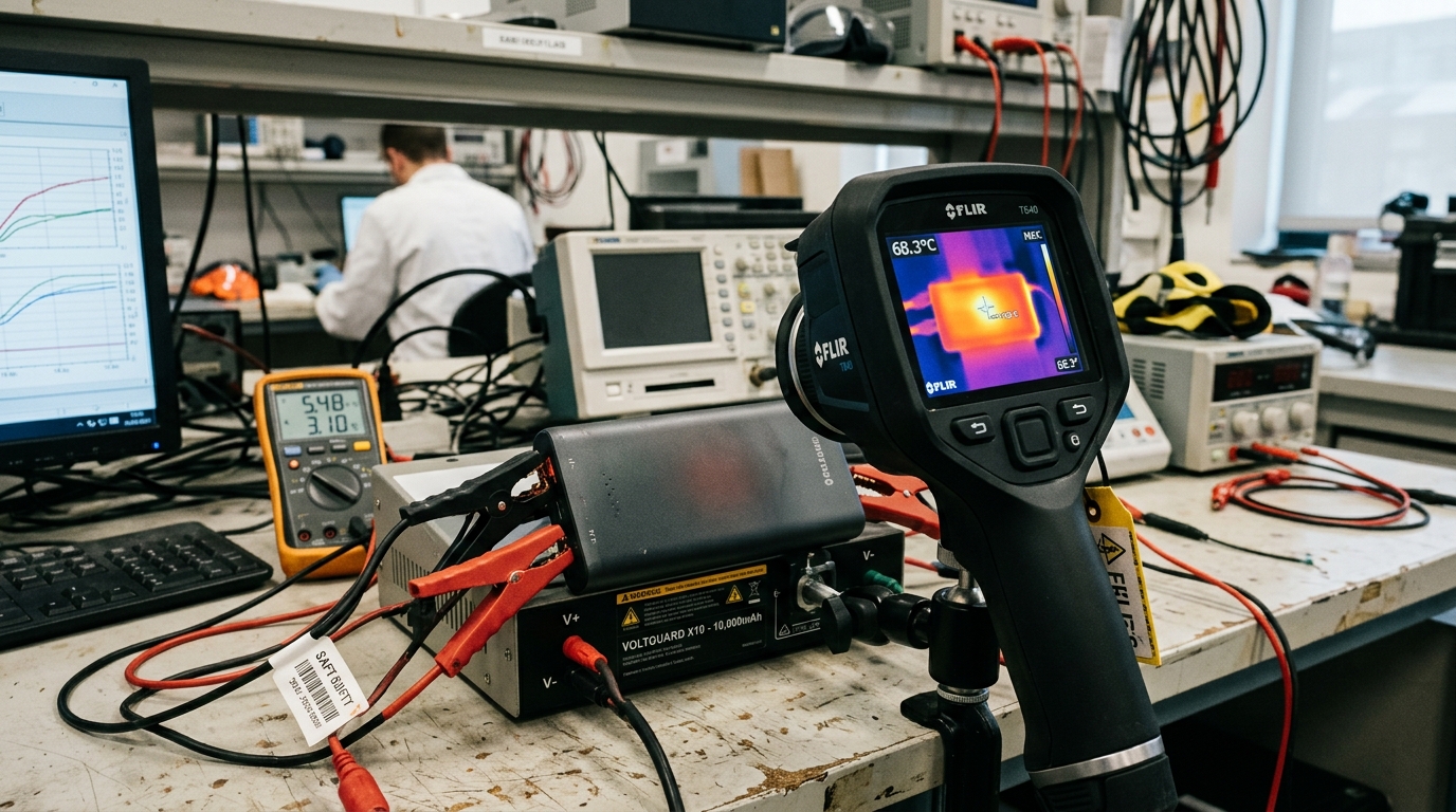 Test de surcharge sur un power bank