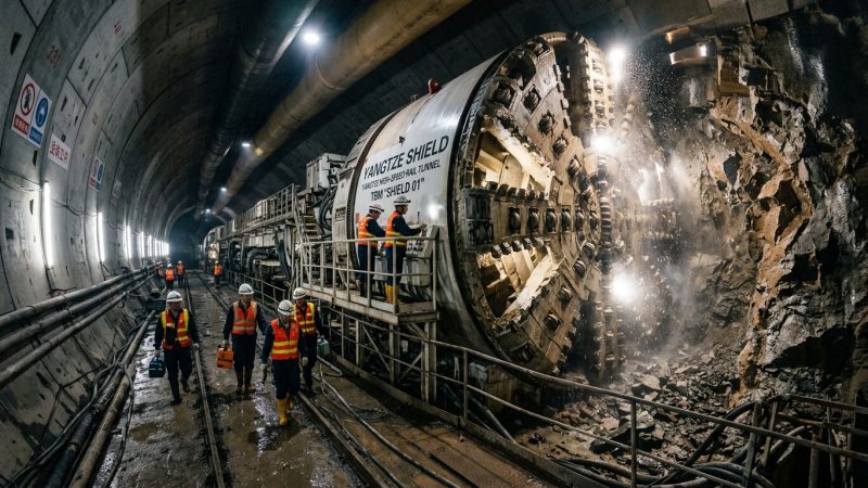 Chine : étape clé du tunnel à grande vitesse sous le Yangtsé, nouvel axe express est-ouest