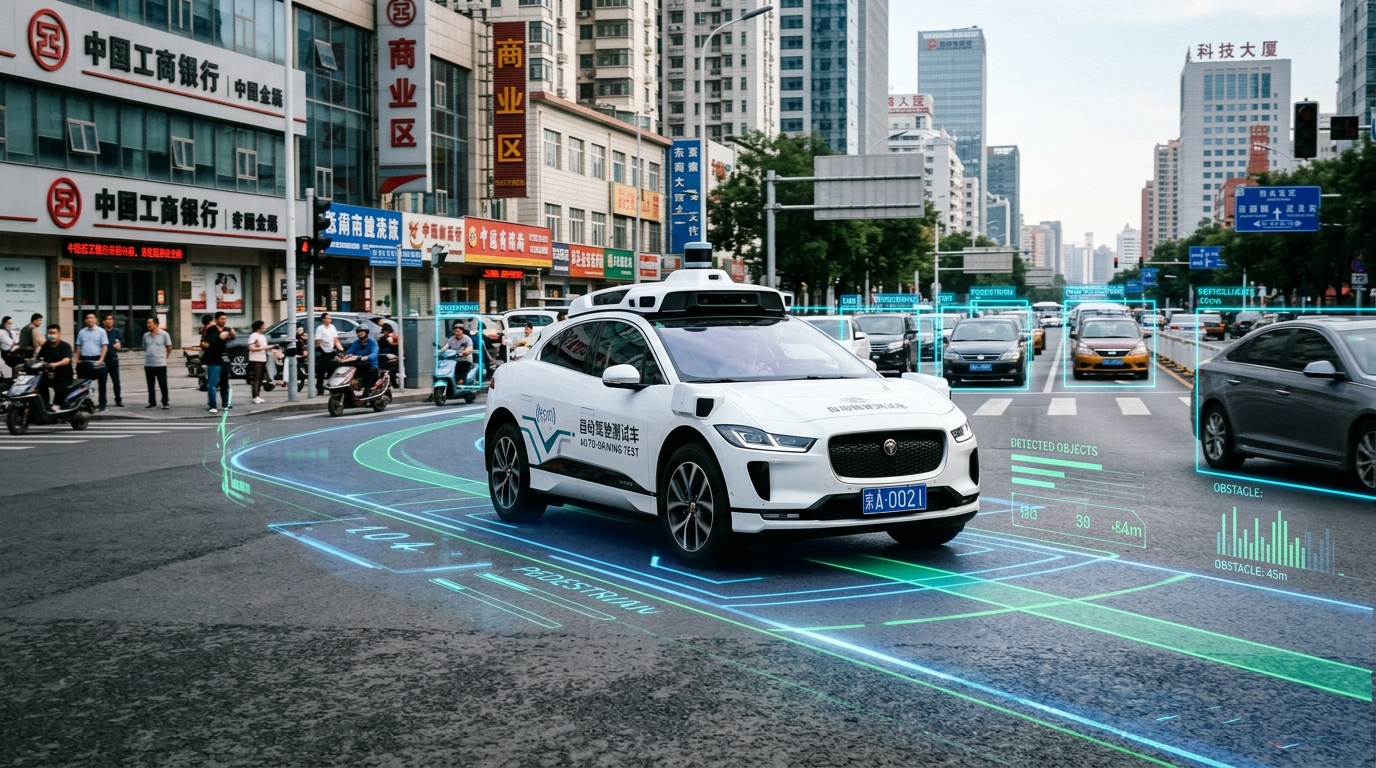 Voiture autonome en test en Chine