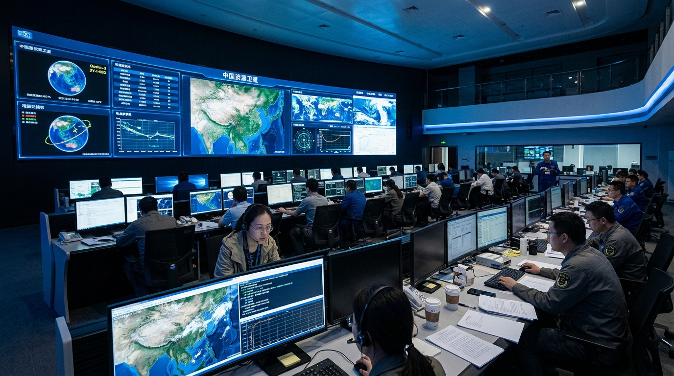 Centre de contrôle de satellites d'observation en Chine