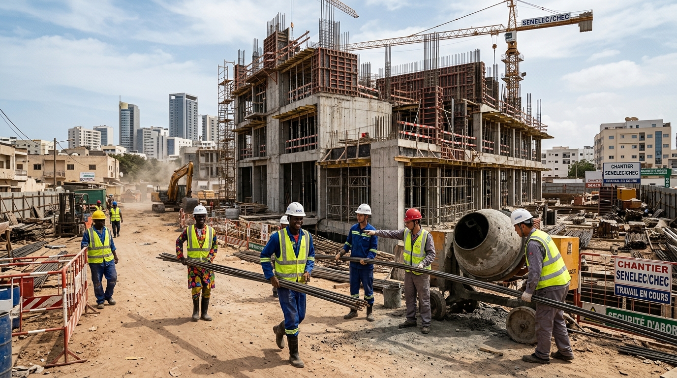 Construction de la ville nouvelle de Diamniadio au Sénégal