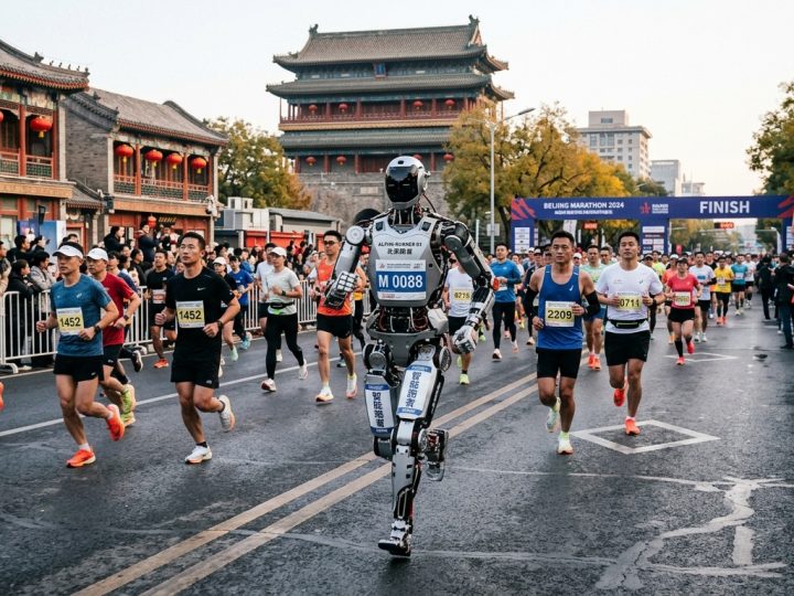 Des robots courent un semi-marathon à Pékin : la course qui illustre l&rsquo;avance de la Chine en robotique
