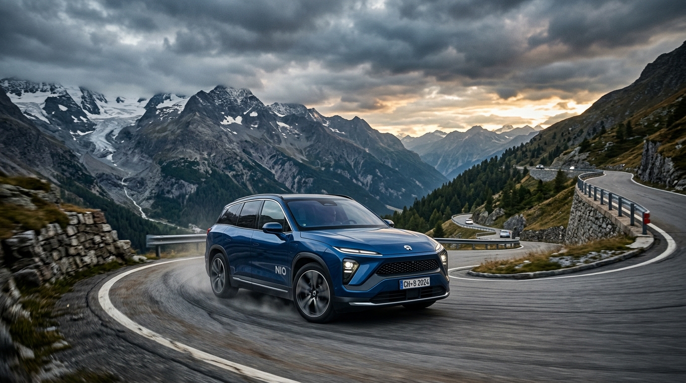 SUV électrique Xiaomi YU7 sur une route européenne