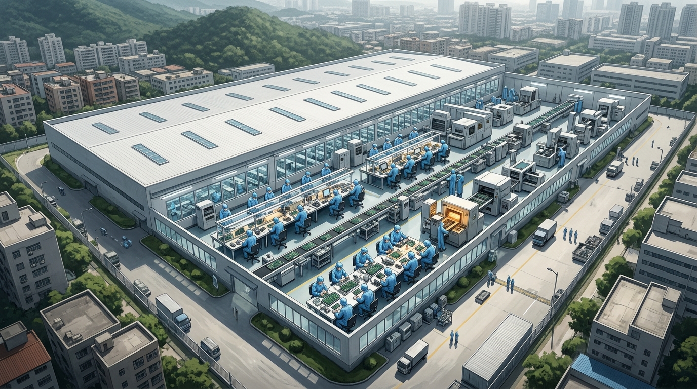 Usine de fabrication de semi-conducteurs en Chine