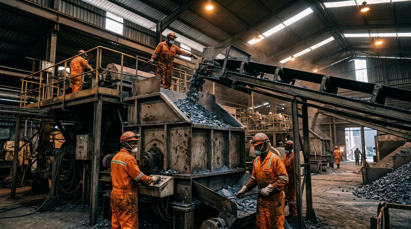 Usine de traitement du cobalt en Afrique centrale