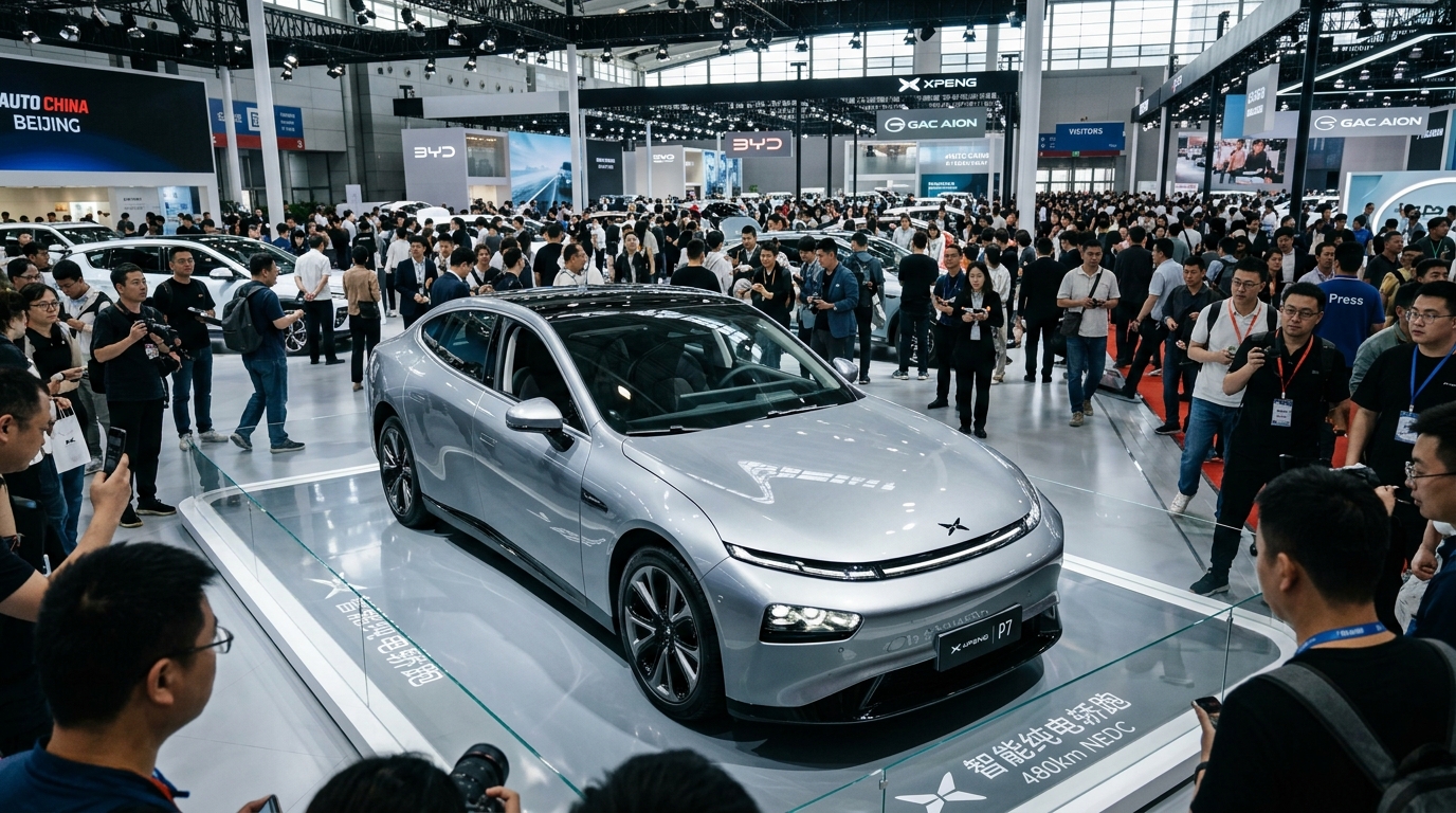 Véhicule électrique chinois au salon Auto China de Pékin