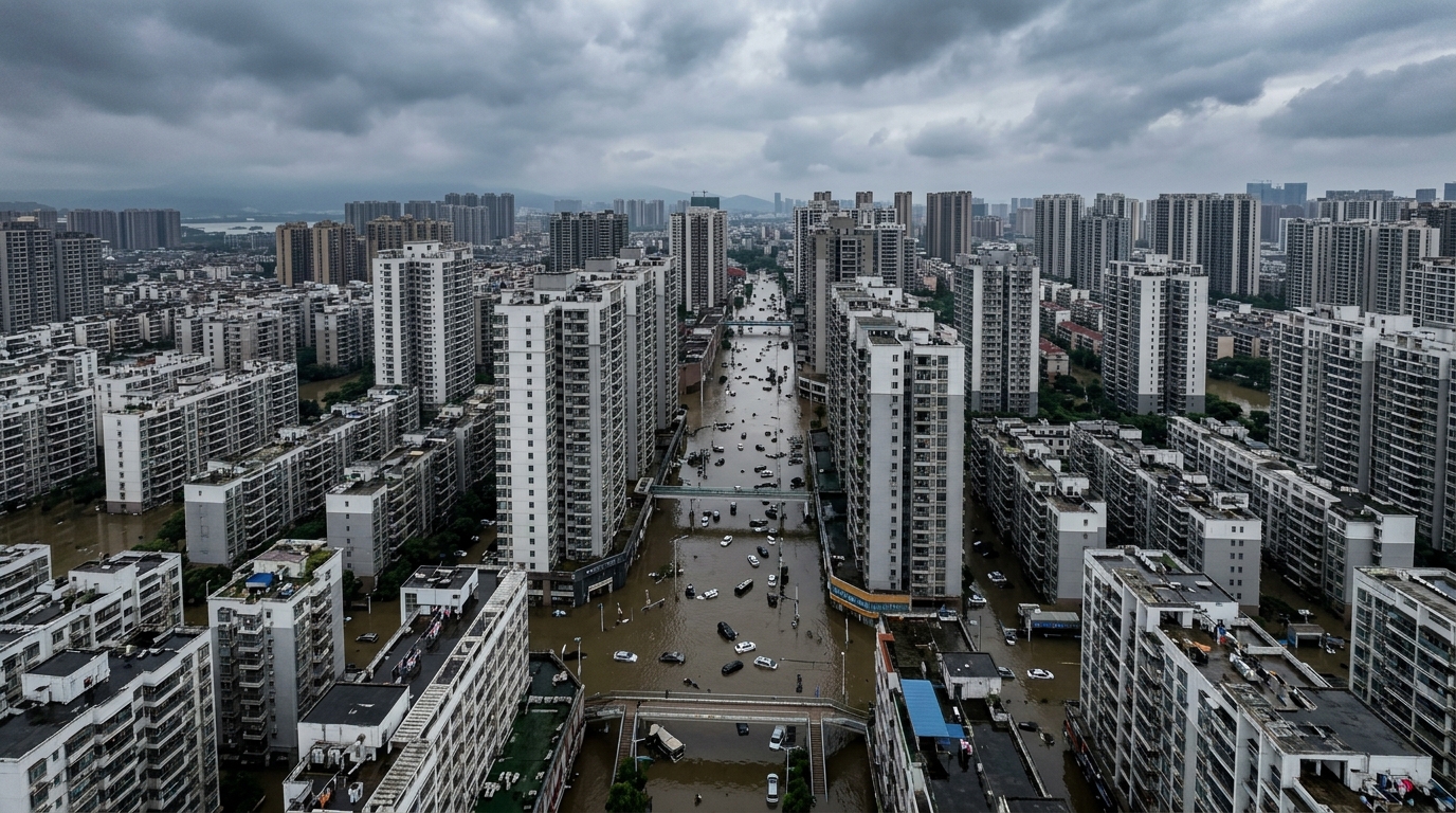 Inondations catastrophiques dans le sud de la Chine : 300 mm de pluie en quelques heures