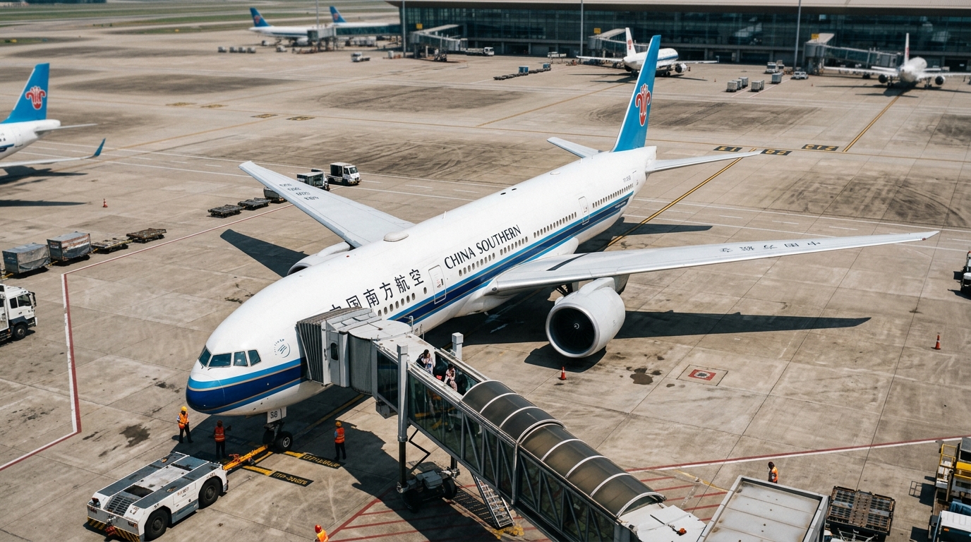 Avion Boeing aux couleurs d'une compagnie aérienne chinoise