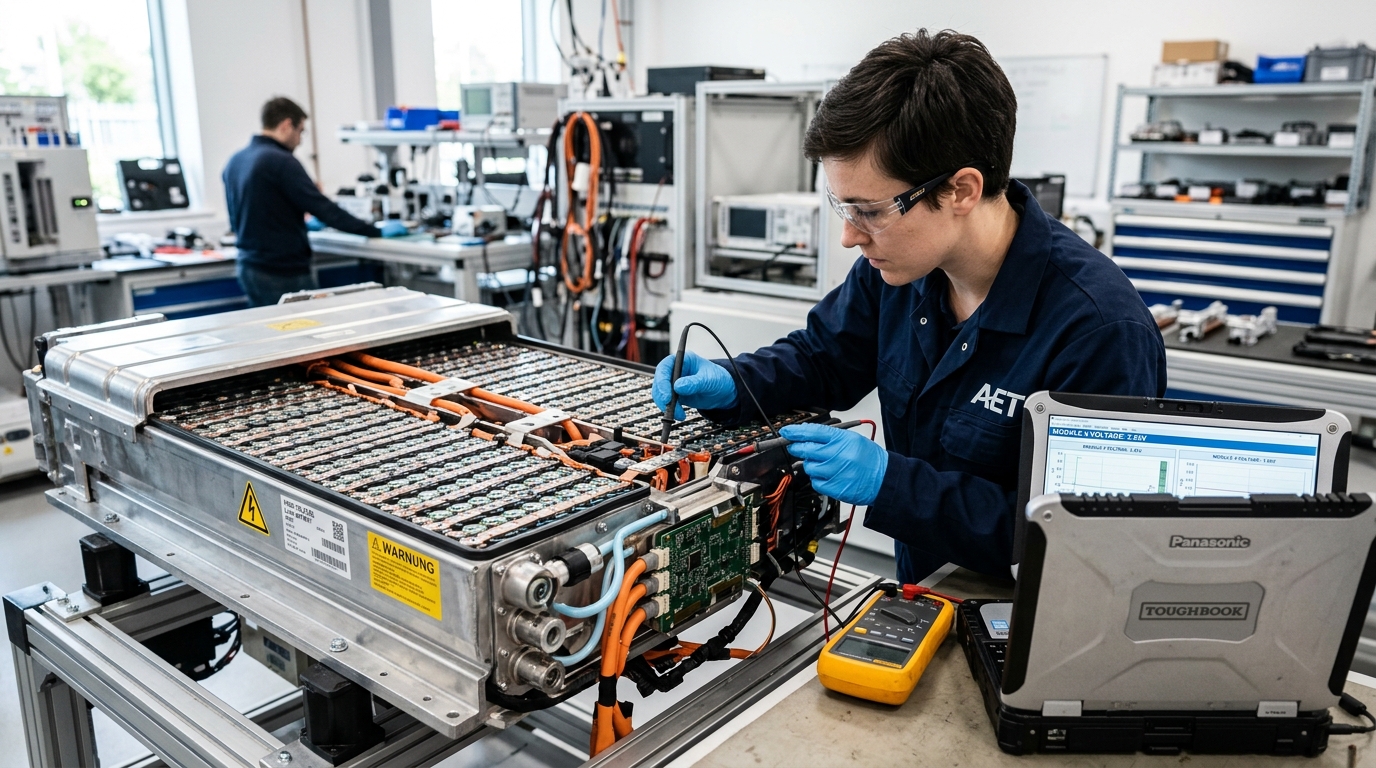 Batterie de véhicule électrique en laboratoire