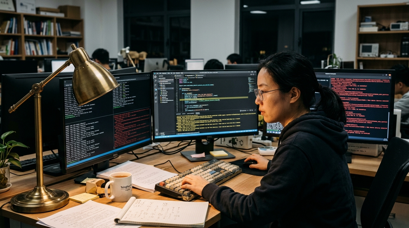 Chercheur en IA chinois face à des restrictions d'accès sur son ordinateur