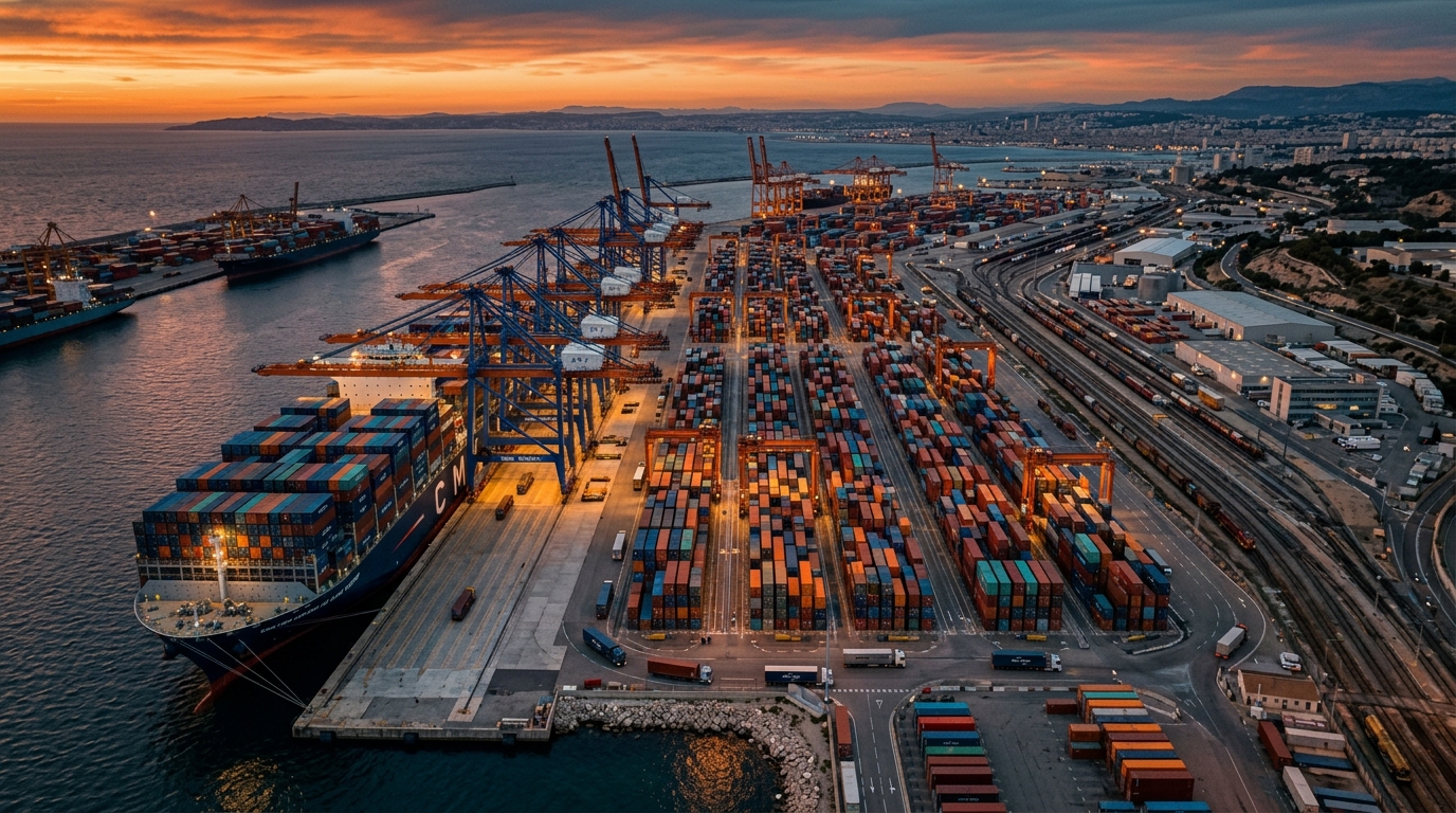 Conteneurs au port du Havre