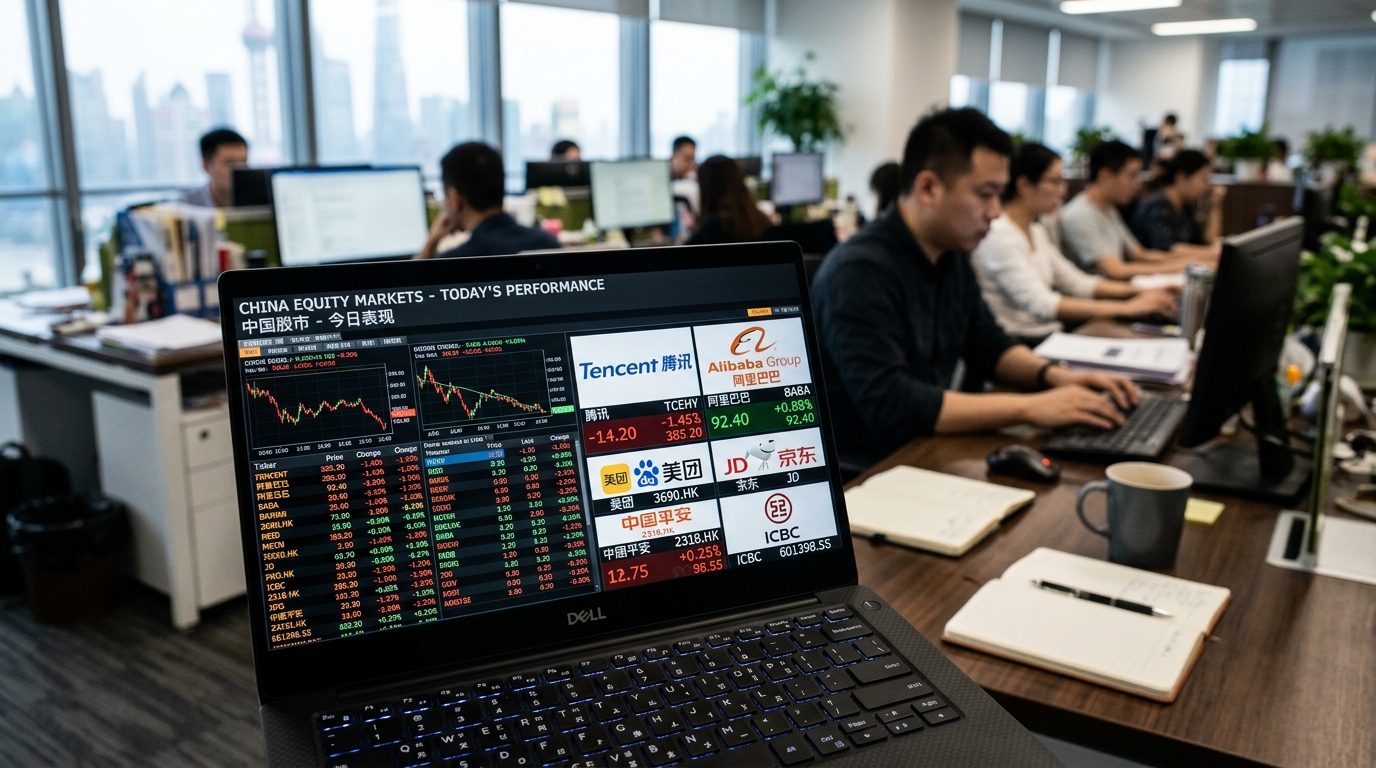 Écran affichant des données sur des entreprises chinoises