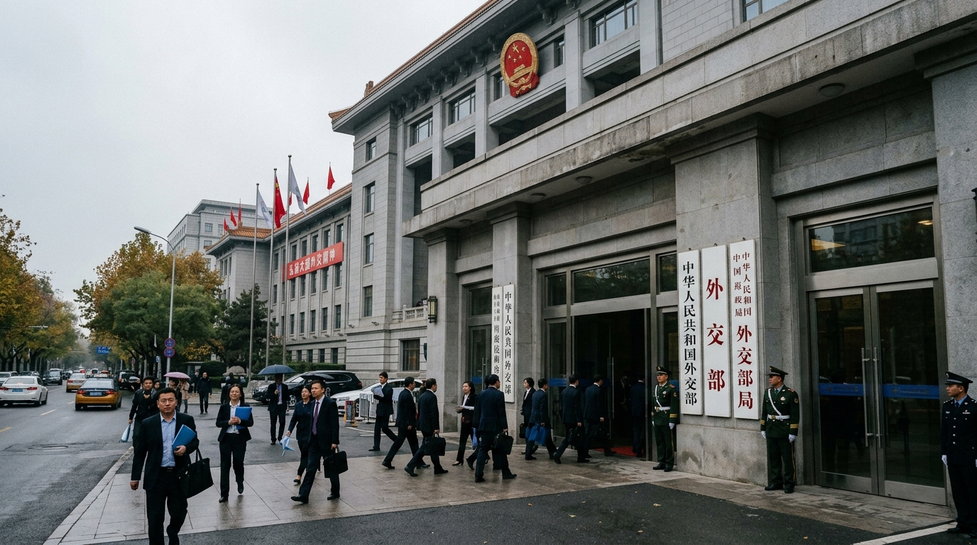 Entrée d'un ministère chinois à Pékin