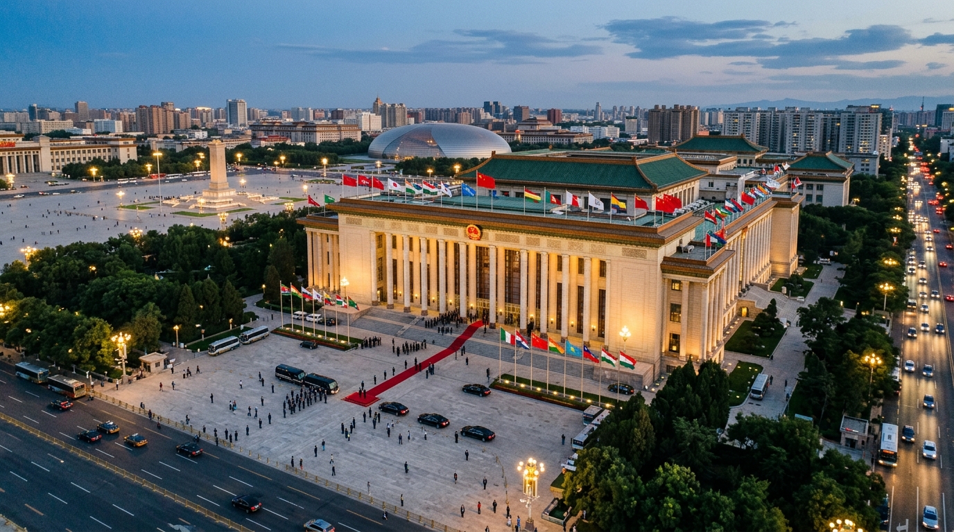 Grande Salle du Peuple à Pékin lors d'une visite diplomatique