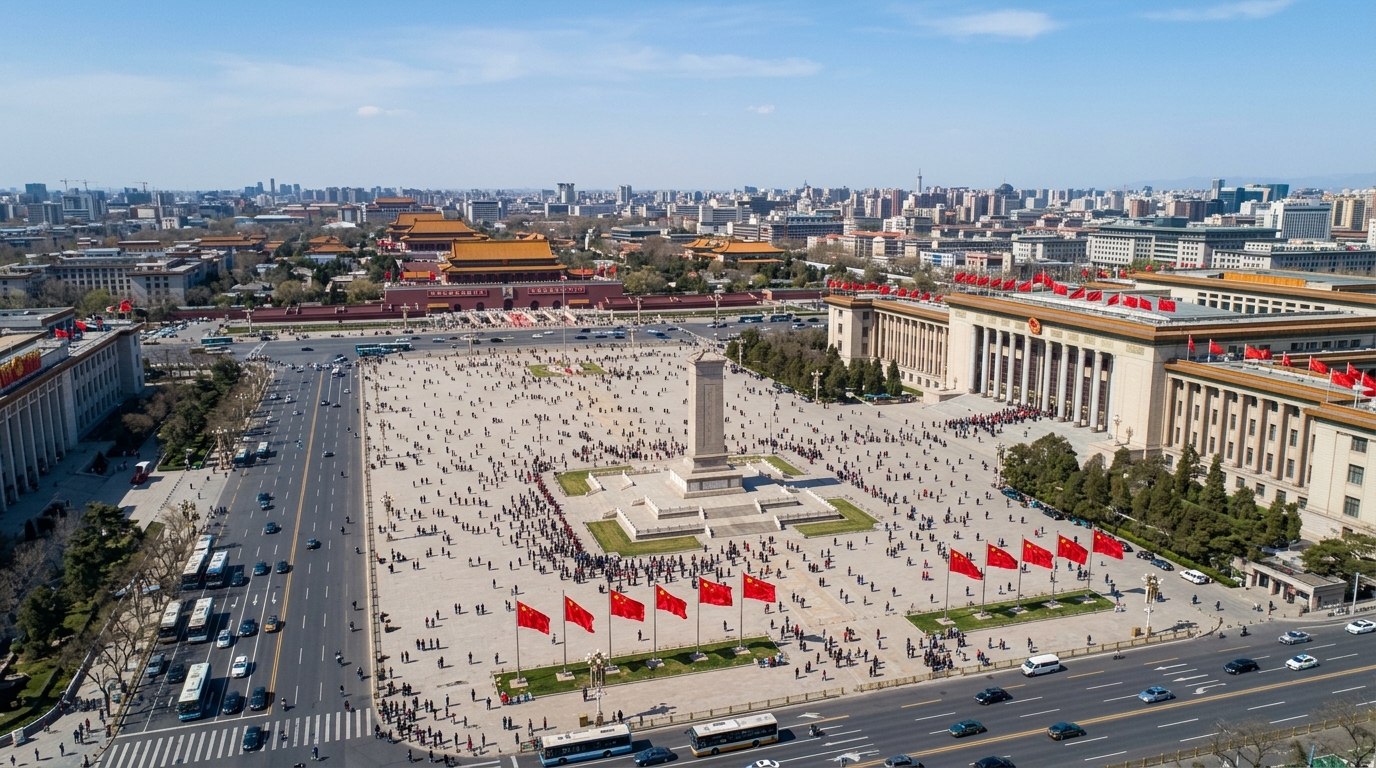 Grande salle du Peuple à Pékin, siège des rencontres diplomatiques officielles