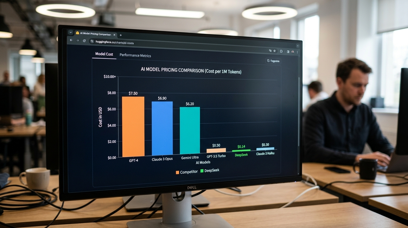 Graphique comparant les prix des modèles d'IA DeepSeek, OpenAI et Anthropic
