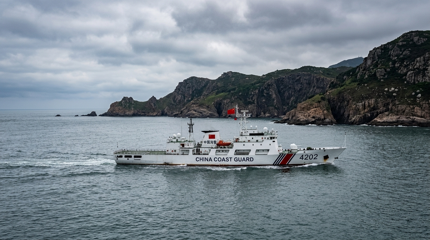 Navire des garde-côtes chinois en patrouille