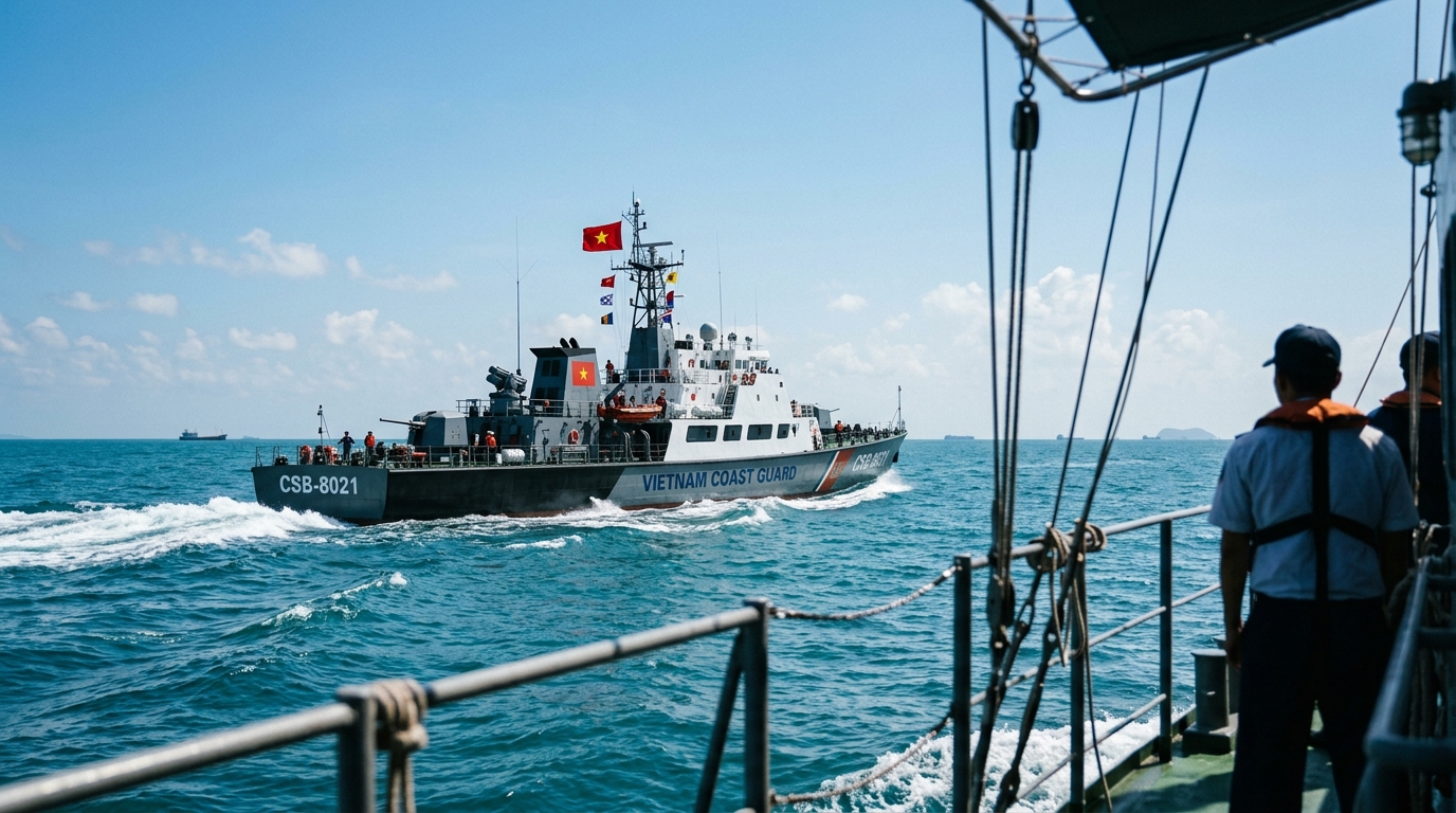 Navire des garde-côtes vietnamiens en patrouille