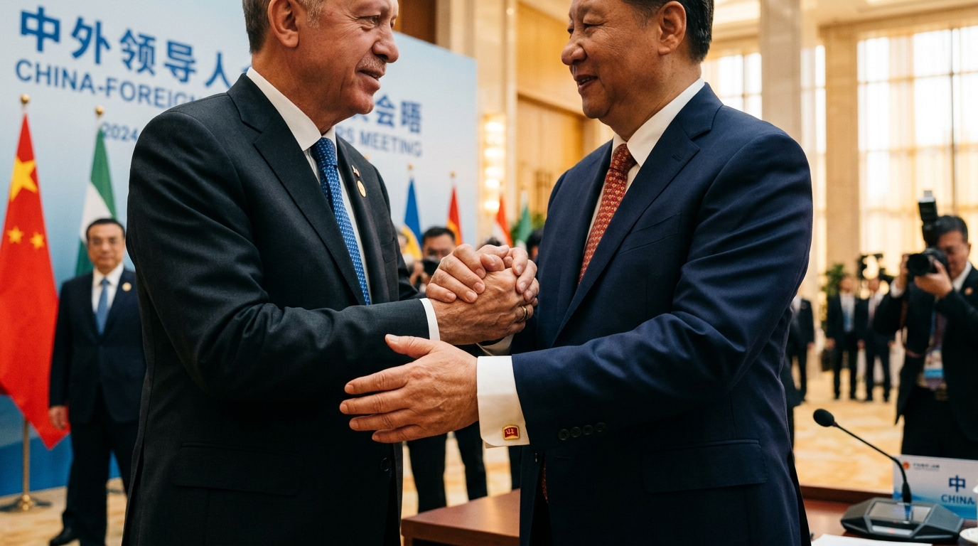 Poignée de main diplomatique lors d'un sommet officiel