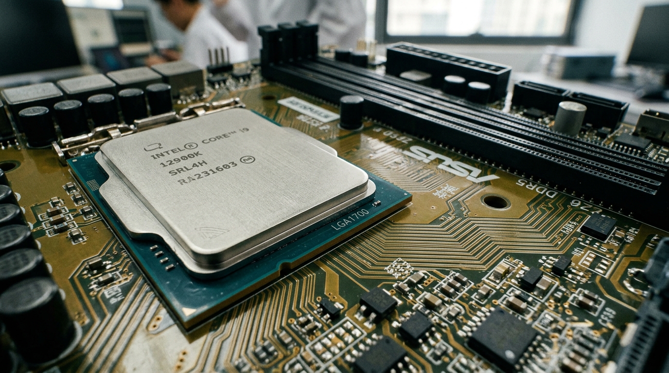 Processeur CPU sur carte mère de superordinateur