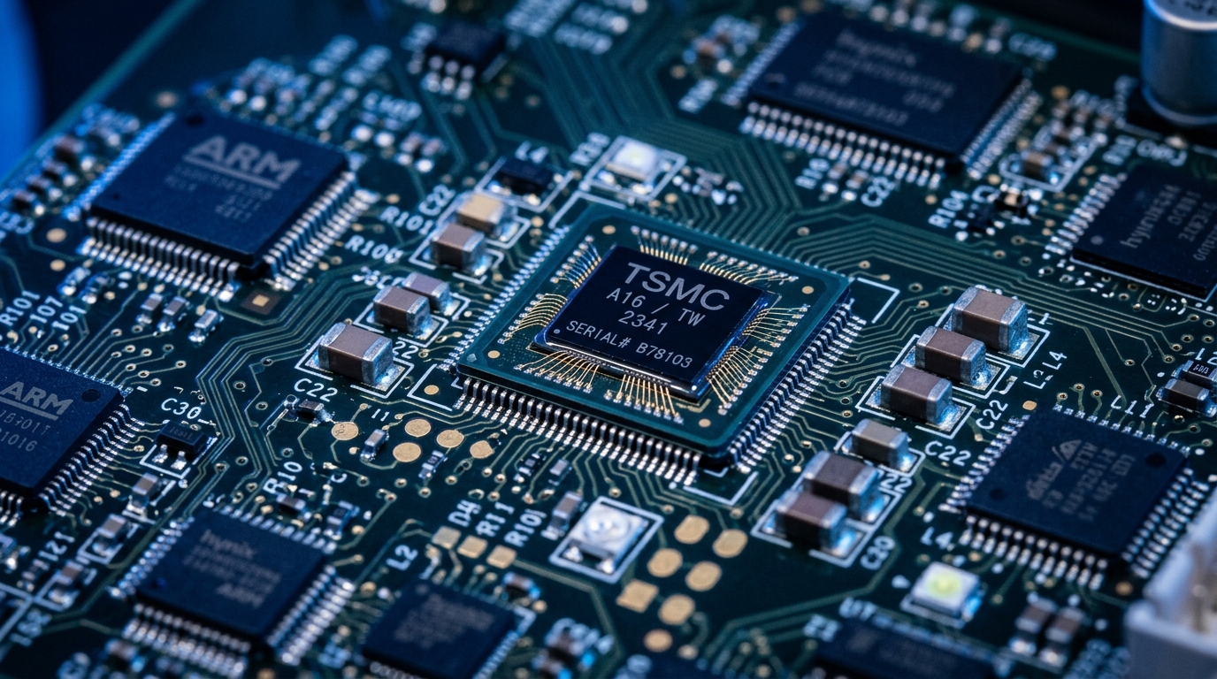 Puces semi-conductrices sur un circuit imprimé