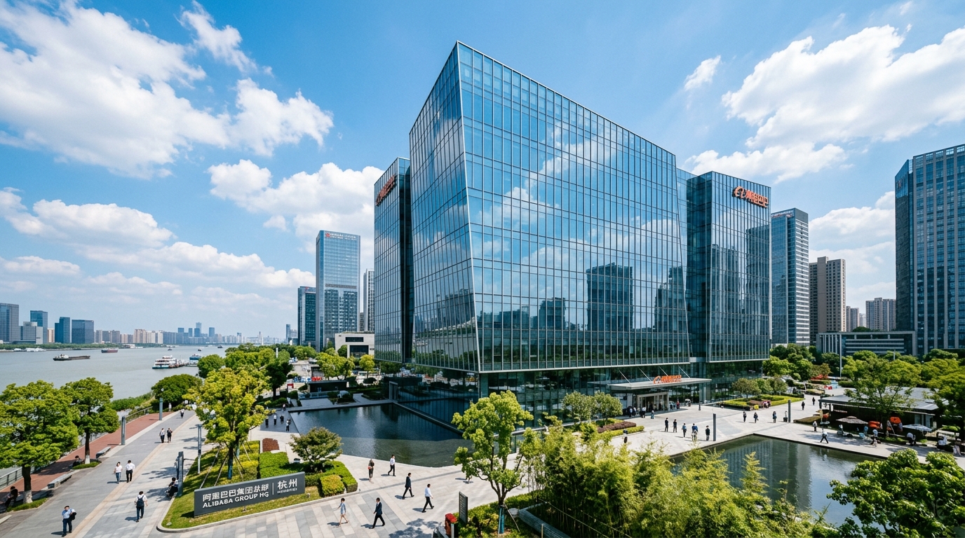Siège social d'une grande entreprise tech à Hangzhou, Chine