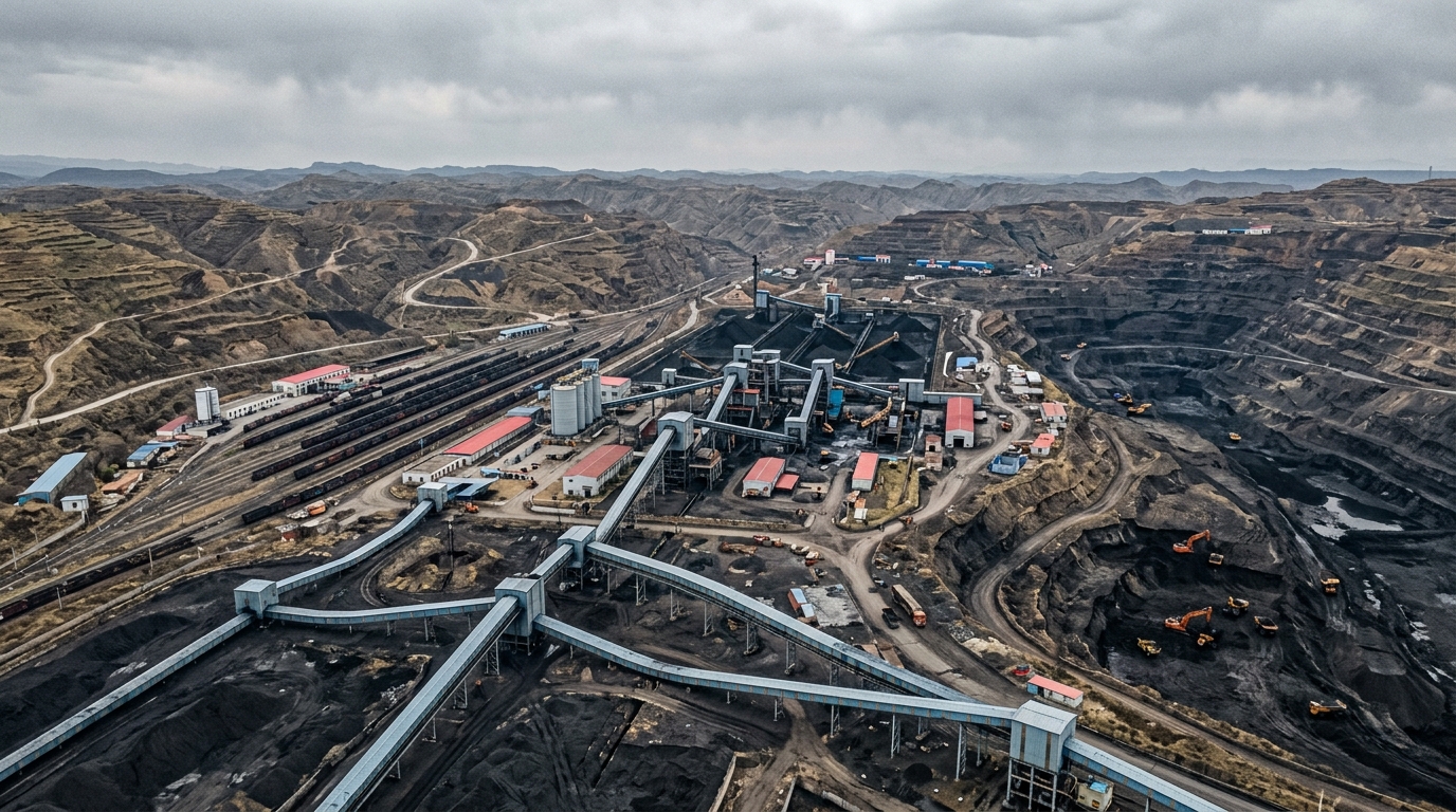 Site minier charbonnier dans la province du Shanxi en Chine