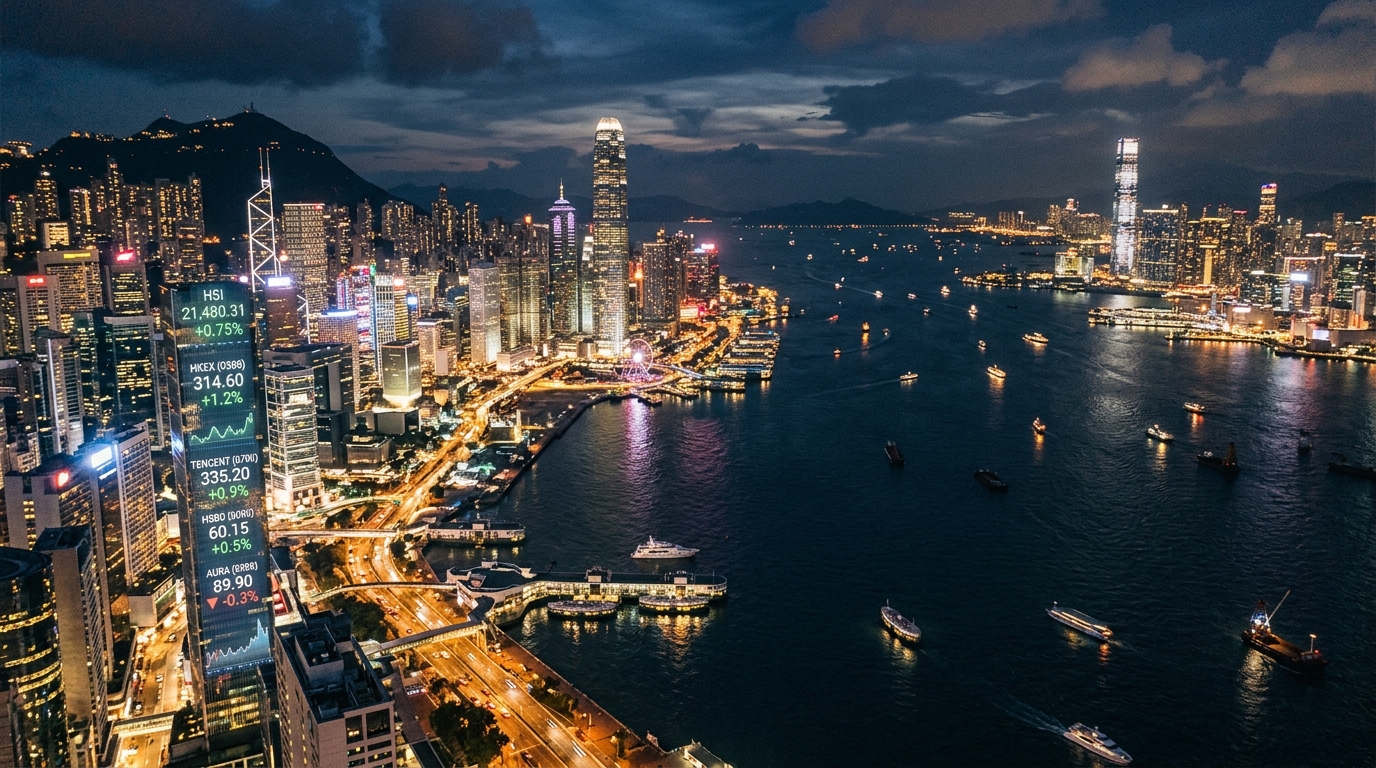 Skyline de Hong Kong symbole des marchés boursiers asiatiques en plein essor
